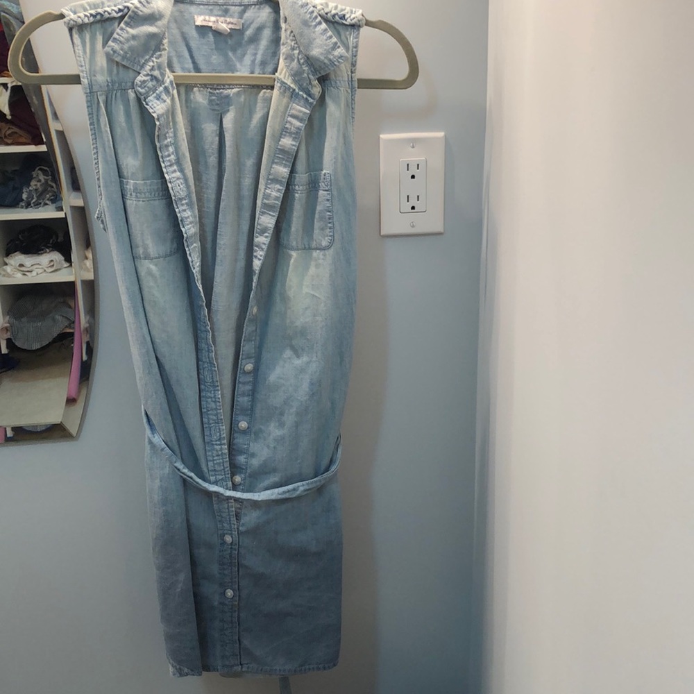 American Eagle button down Jean Dress with tie